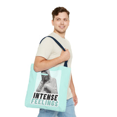 Intense Feelings Tote Bag - Cyan Print