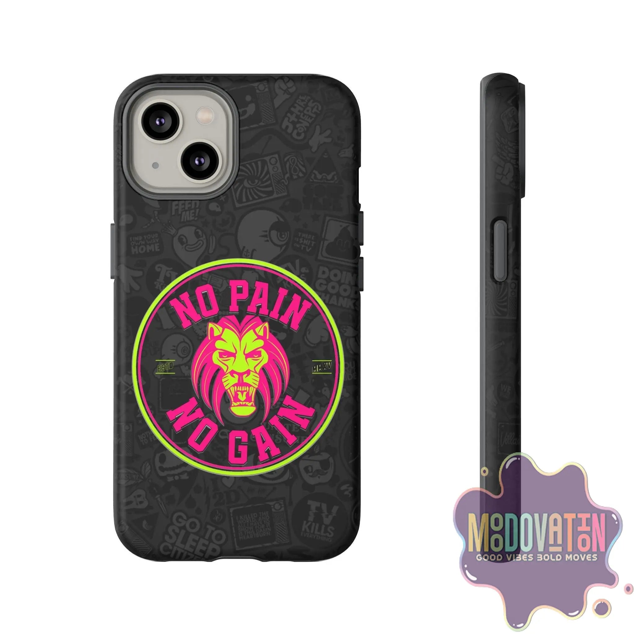 No Pain No Gain Phone Case - Black - MOODOVATION