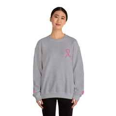 Courage, Strength & Faith – Breast Cancer Awareness Unisex Crewneck Sweatshirt