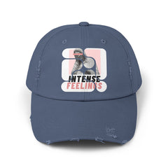 Intense Feelings - Pink Rose Print Vintage Distressed Hat