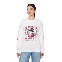 In October We Wear Pink – Breast Cancer Awareness Unisex Crewneck Sweatshirt