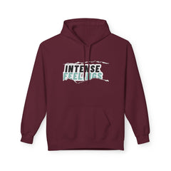 Intense Feelings Unisex Midweight Hoodie - Cyan Print