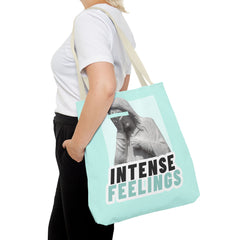 Intense Feelings Tote Bag - Cyan Print