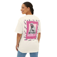 Intense Feelings – Pink Print Unisex Oversized Tee