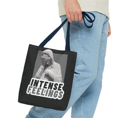 Intense Feelings Tote Bag - Grey Print