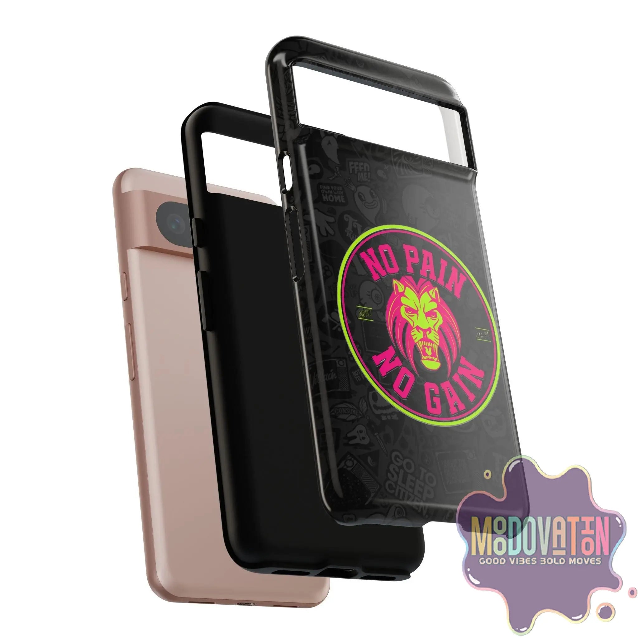 No Pain No Gain Phone Case - Black - MOODOVATION