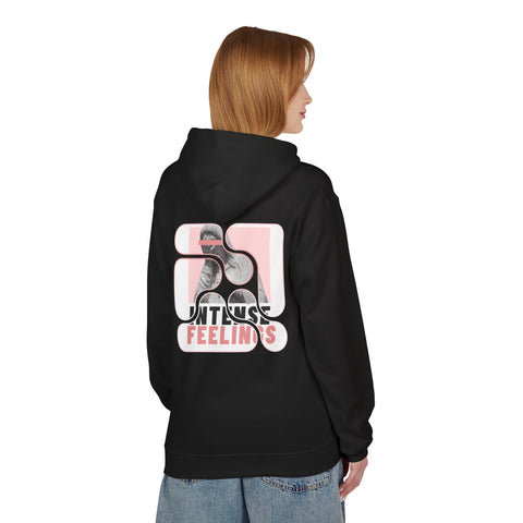 Intense Feelings Unisex Midweight Hoodie - Rose Pink Print