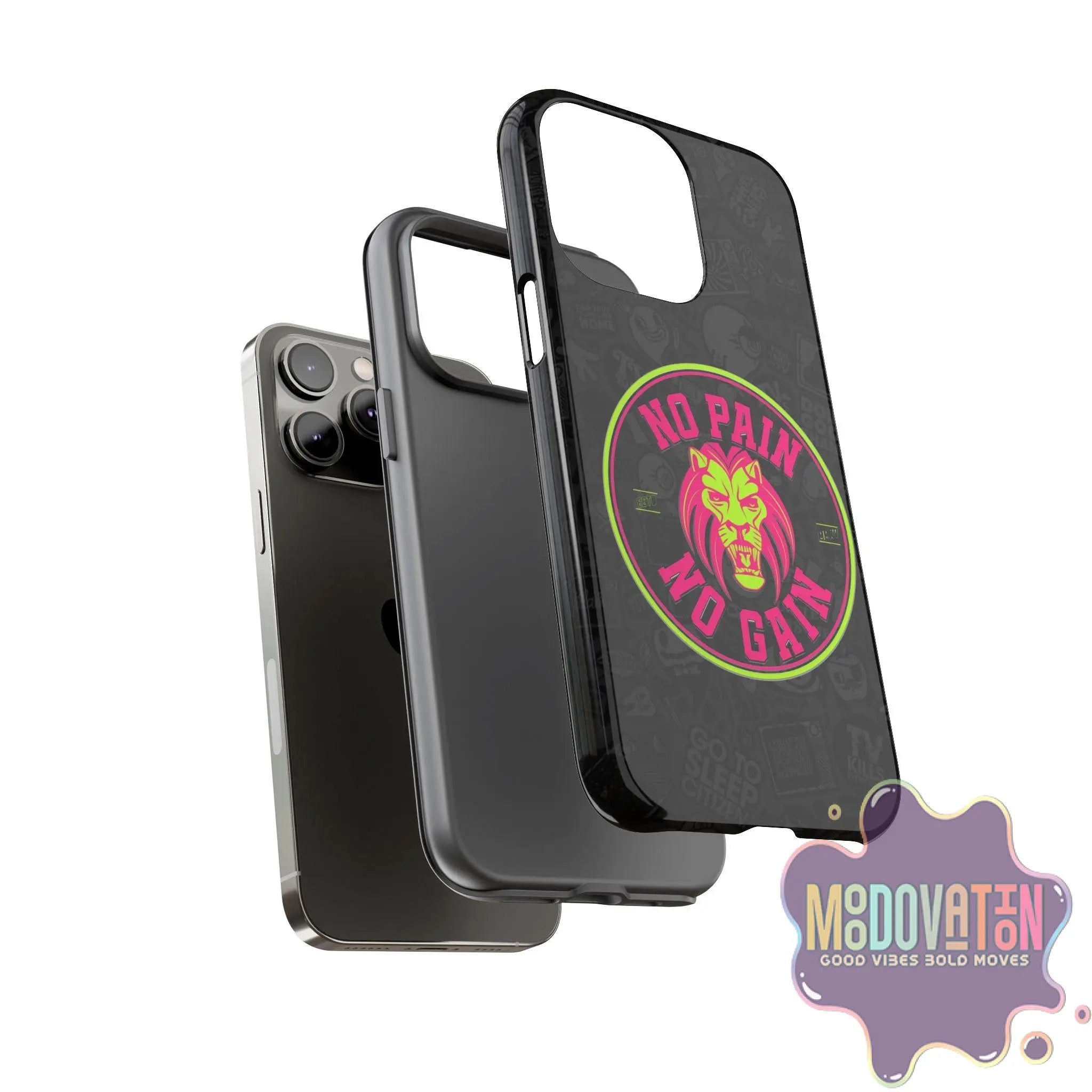 No Pain No Gain Phone Case - Black - MOODOVATION