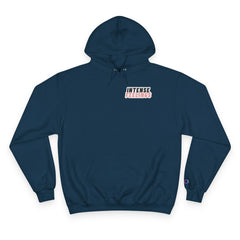 Intense Feelings Champion Unisex Hoodie - Black/Rose Pink Print