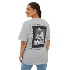 Intense Feelings – Grey Print Unisex Oversized Tee
