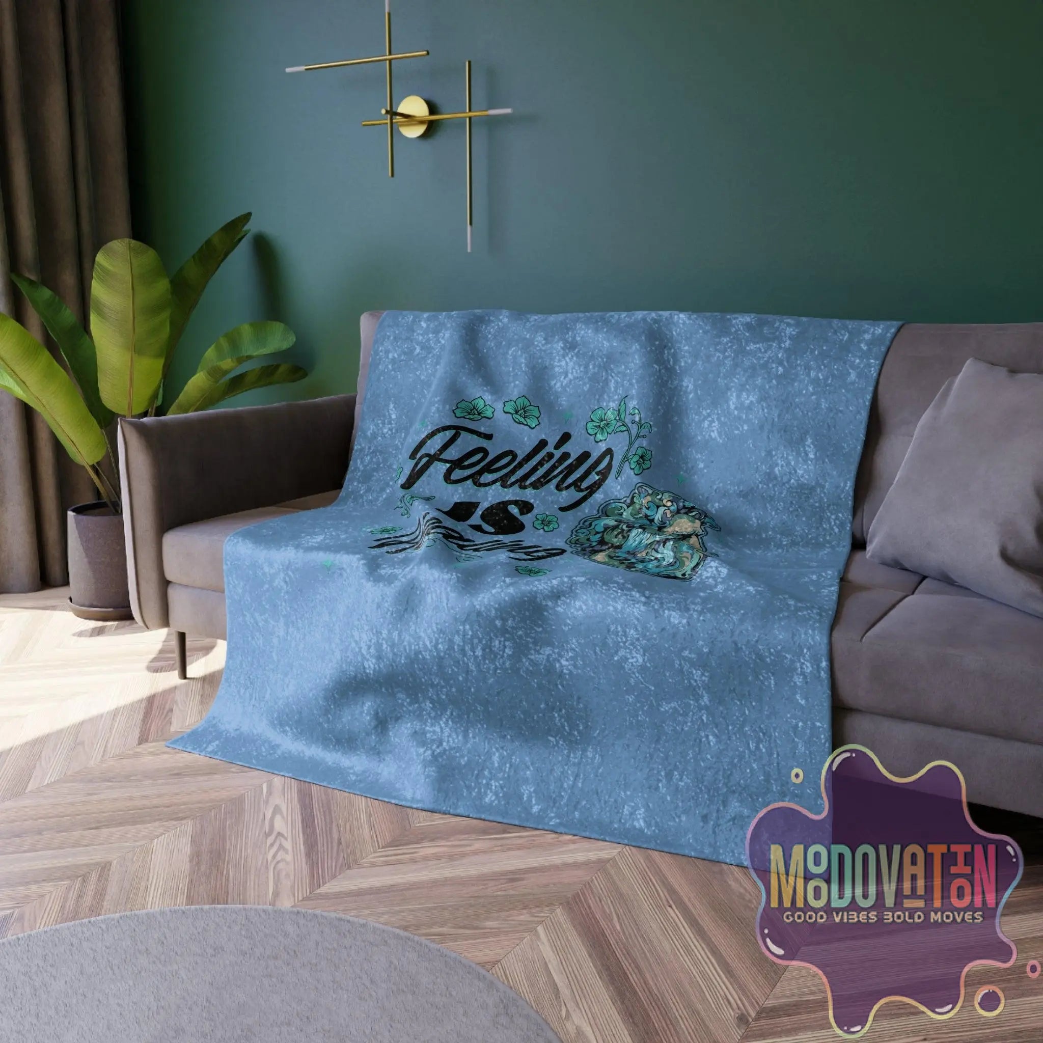 Feeling Is Healing Crushed Velvet Blanket - MOODOVATION