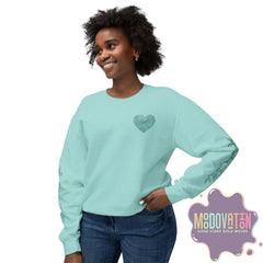Feeling Is Healing Heart-print Unisex Lightweight Crewneck Sweater - Spring Edition Moodovation