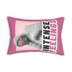 Intense Feelings Pink Lumbar Pillow