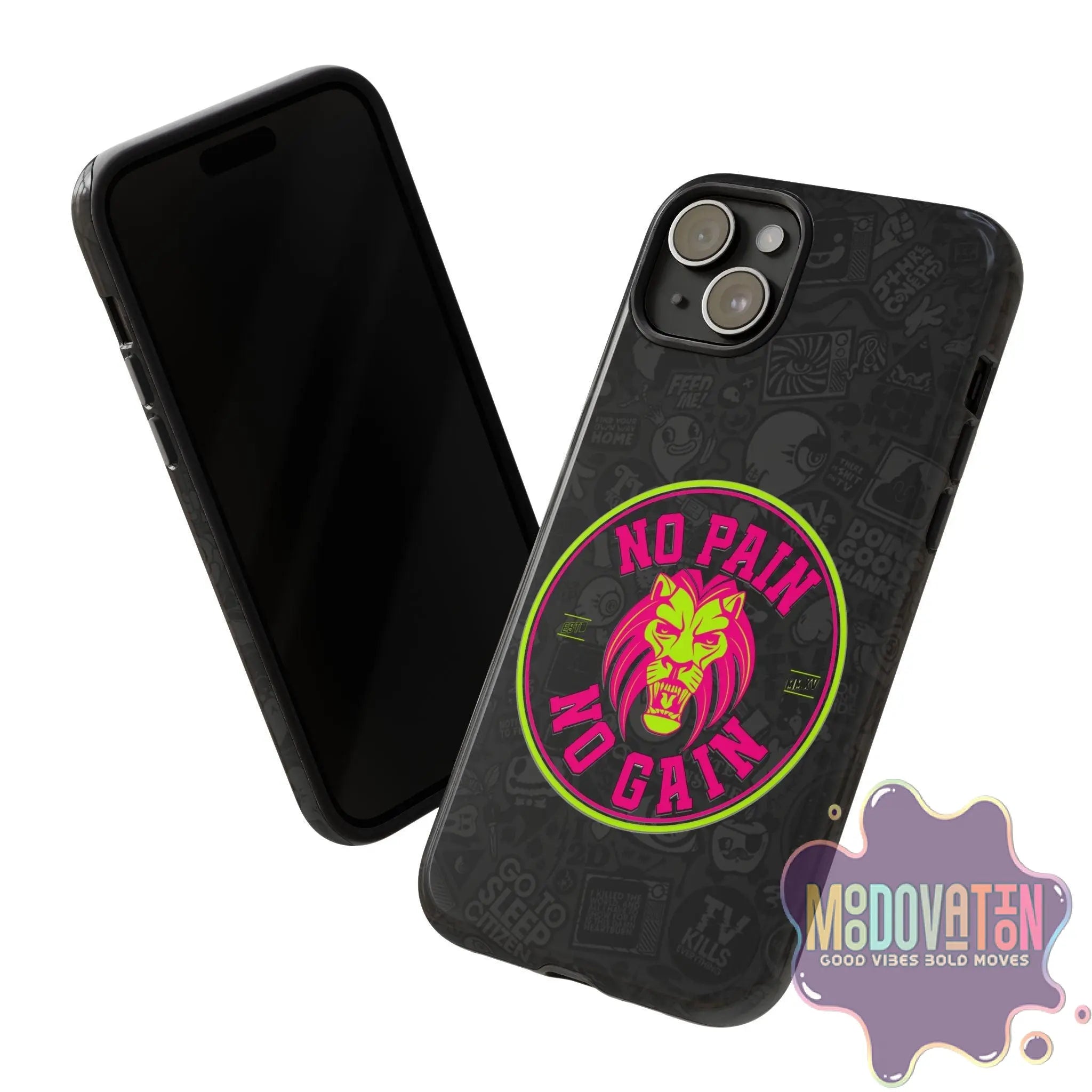 No Pain No Gain Phone Case - Black - MOODOVATION