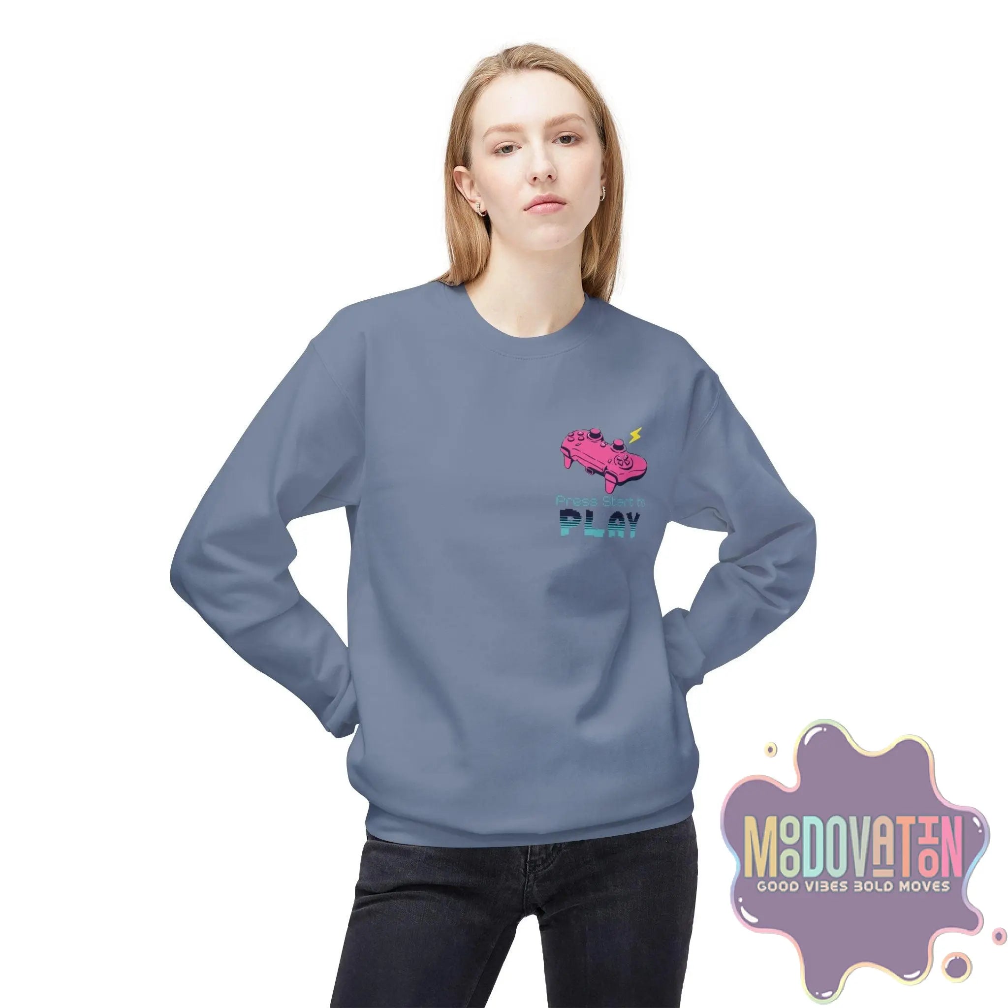 Game Over Unisex Midweight Crewneck Sweatshirt - MOODOVATION