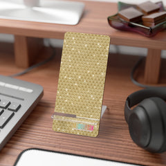 Golden Weave Flow Mobile Stand