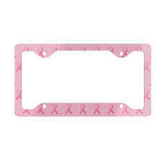 Breast Cancer Awareness Metal License Plate Frame