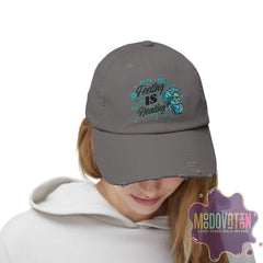 Stoic Feeling Is Healing – Unisex Distressed Vintage Hat - MOODOVATION
