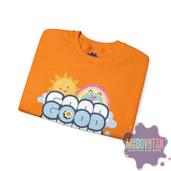 Good Things - Unisex Heavy Blend Crewneck Sweatshirt - Large Graphic Sleeve - MOODOVATION