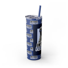 Intense Feelings - Navy Blue Print Skinny Tumbler
