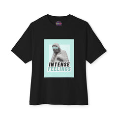 Intense Feelings – Cyan Print Unisex Oversized Tee