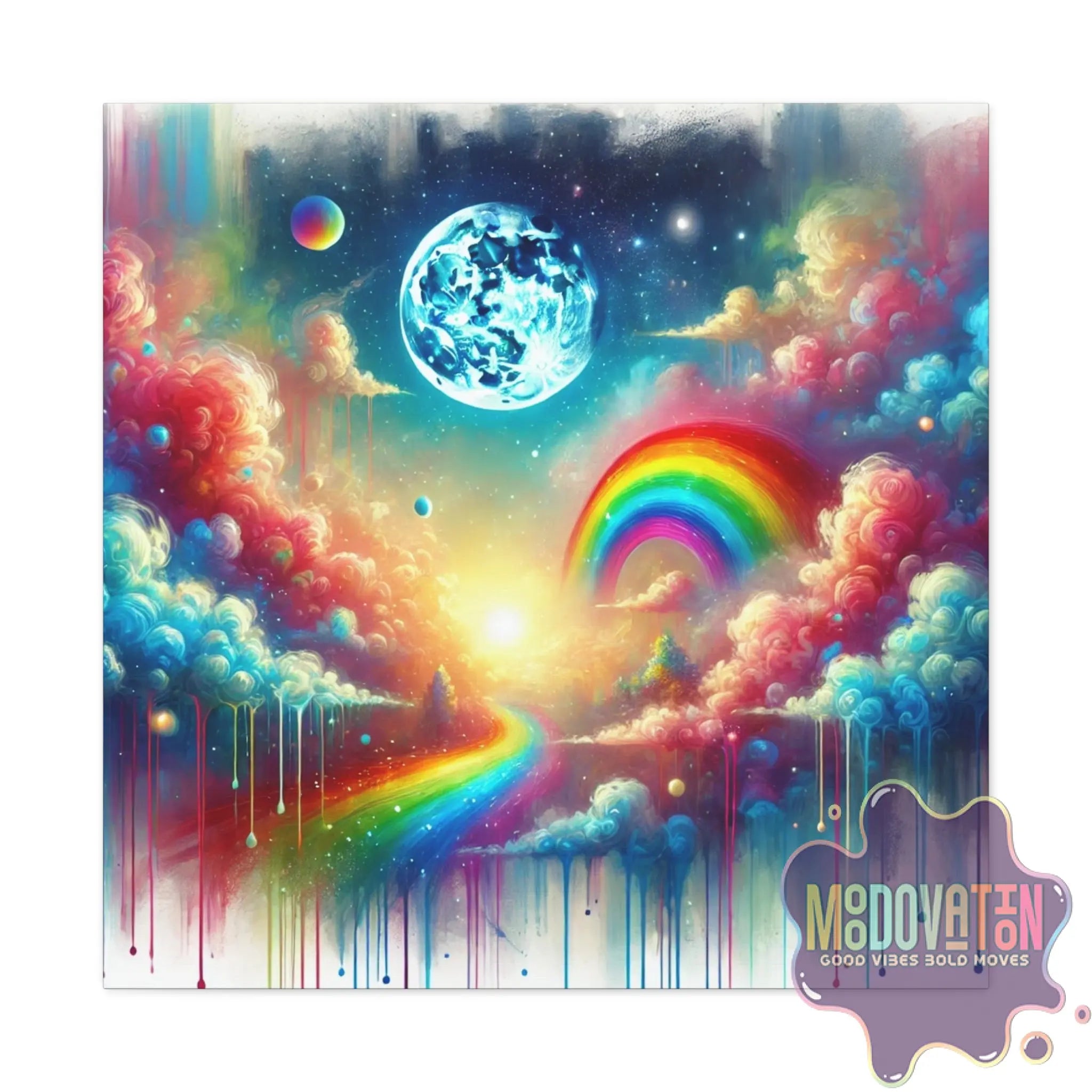 Rainbow Road To Infinity Matte Canvas - MOODOVATION