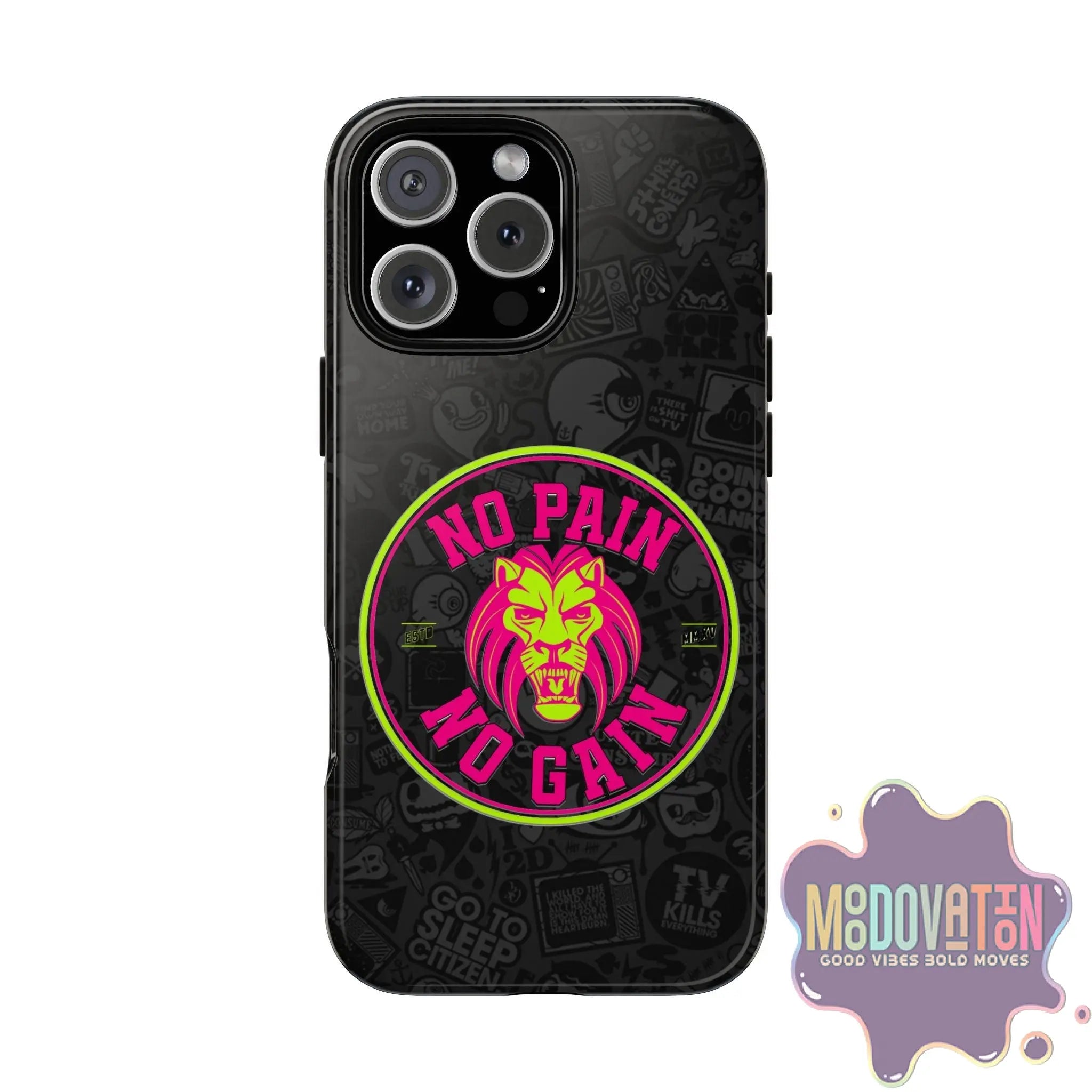 No Pain No Gain Phone Case - Black - MOODOVATION