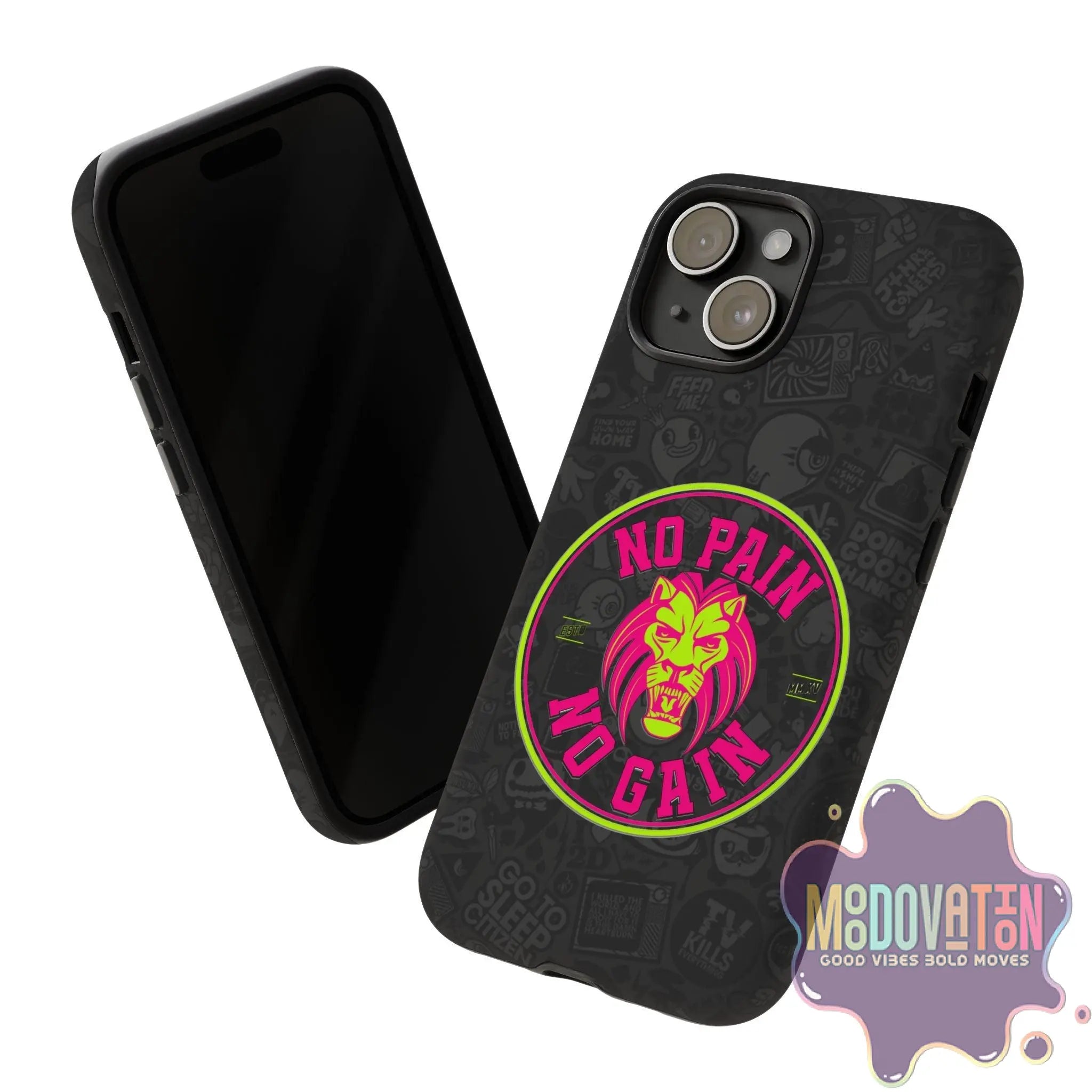 No Pain No Gain Phone Case - Black - MOODOVATION