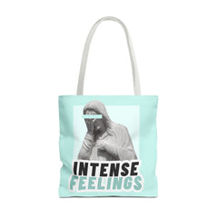 Intense Feelings Tote Bag - Cyan Print