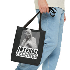 Intense Feelings Tote Bag - Grey Print