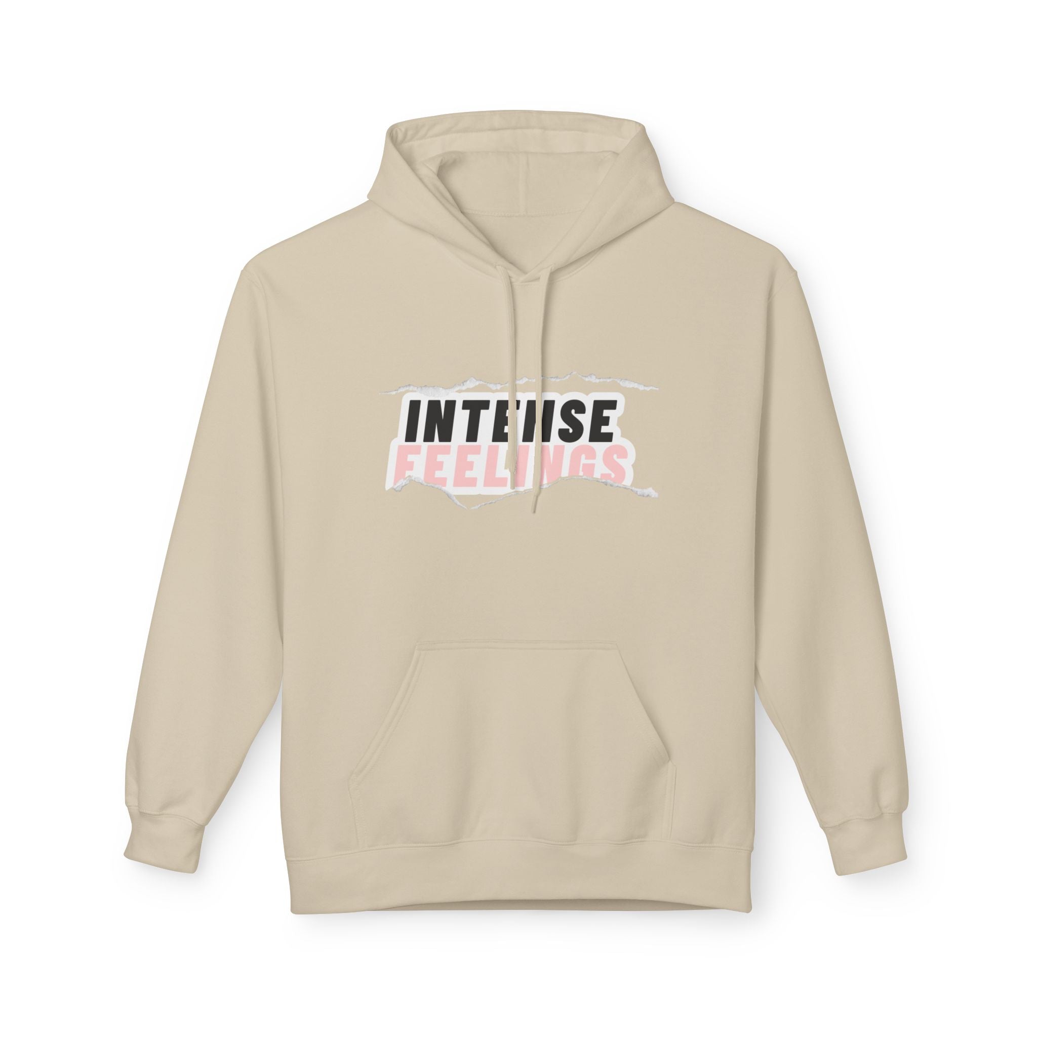 Intense Feelings Unisex Midweight Hoodie - Rose Pink Print