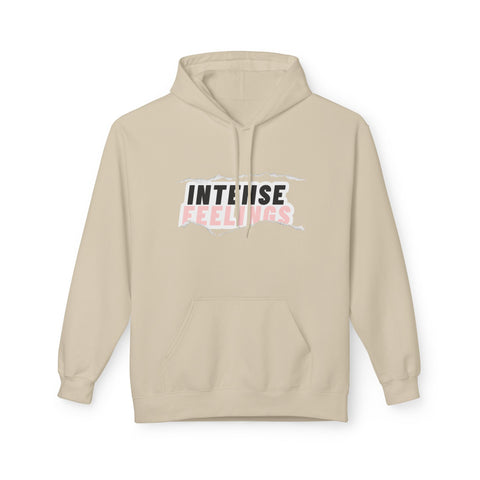 Intense Feelings Unisex Midweight Hoodie - Rose Pink Print