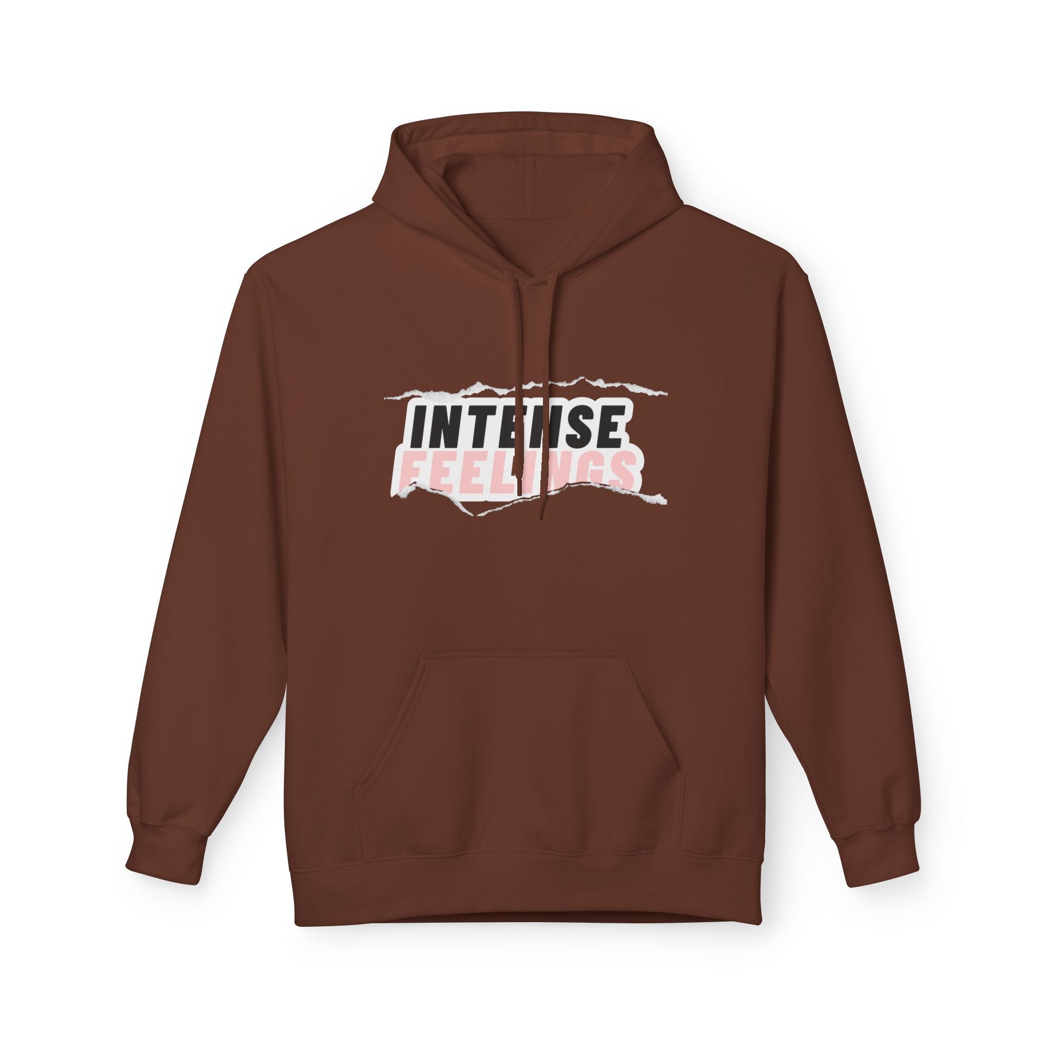 Intense Feelings Unisex Midweight Hoodie - Rose Pink Print