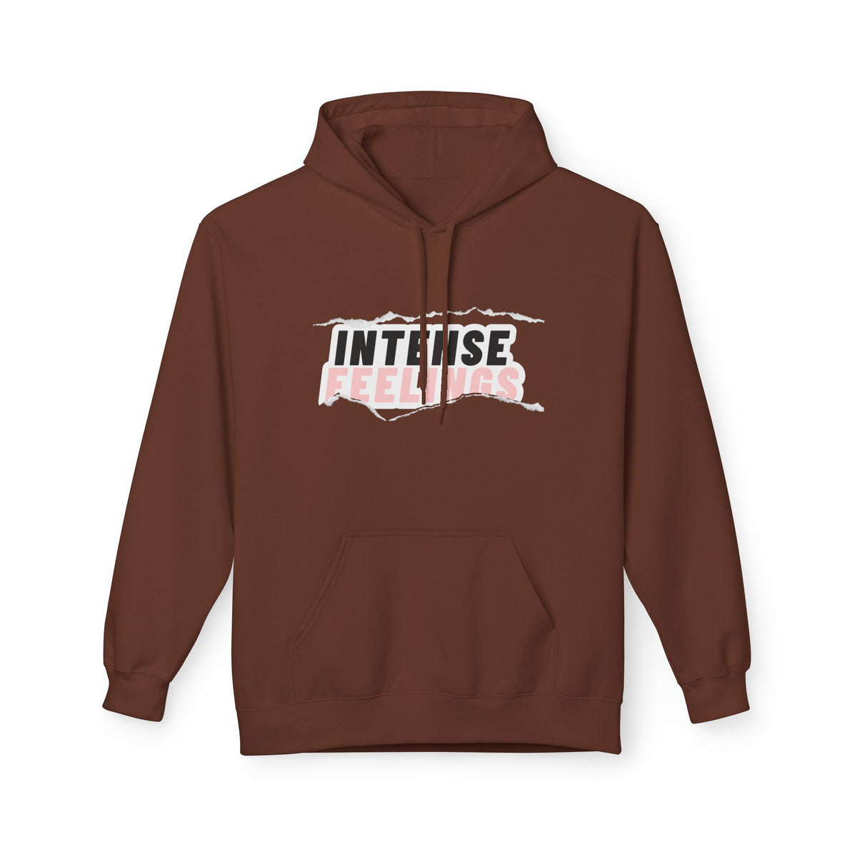 Intense Feelings Unisex Midweight Hoodie - Rose Pink Print