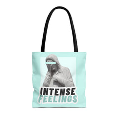 Intense Feelings Tote Bag - Cyan Print