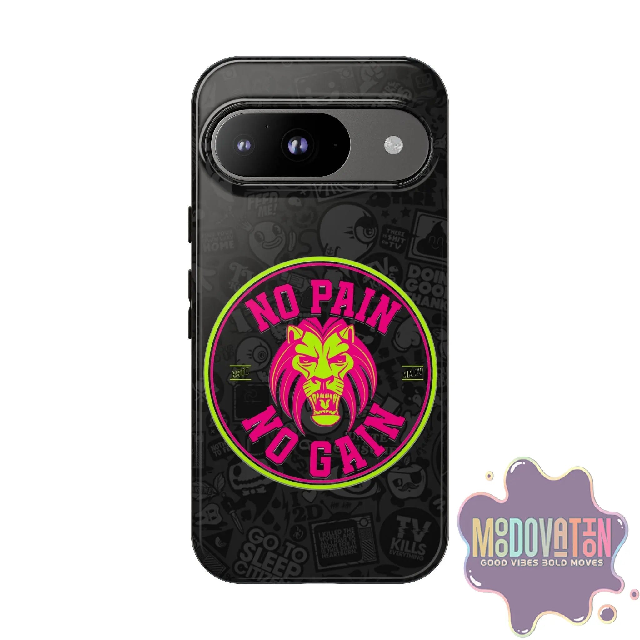 No Pain No Gain Phone Case - Black - MOODOVATION