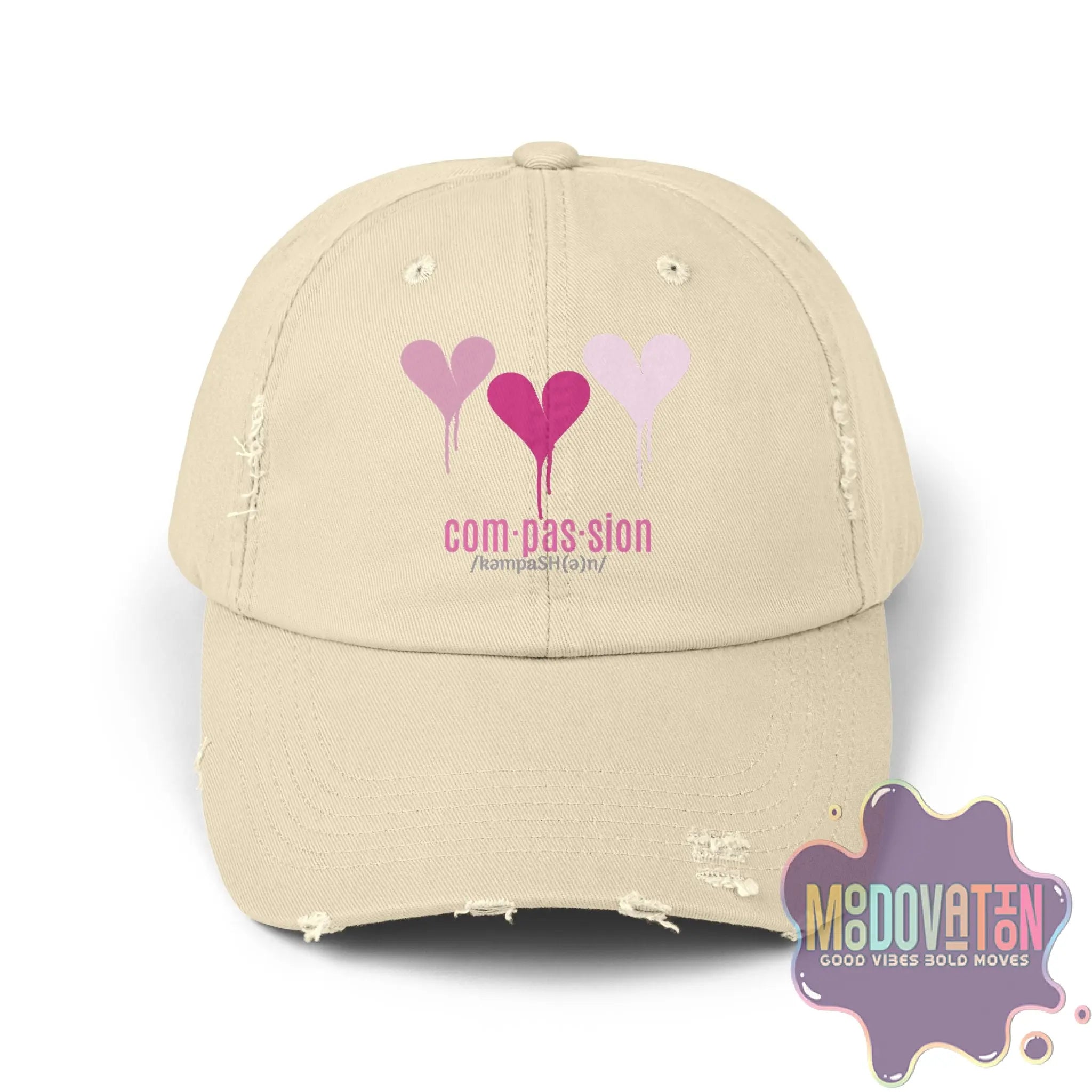 Compassion - Unisex Distressed Vintage Hat - MOODOVATION