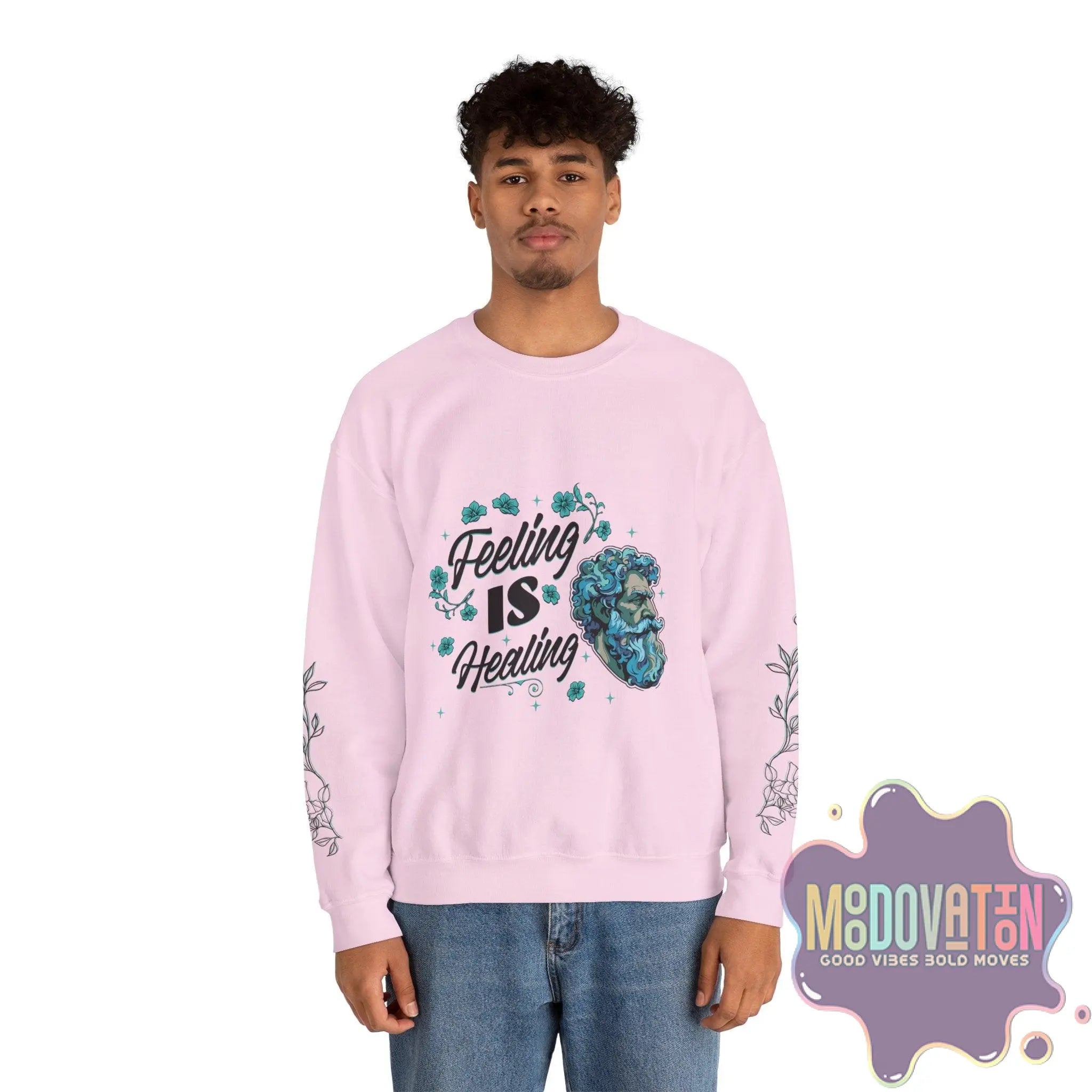 Feeling Is Healing Unisex Heavy Blend Crewneck Sweatshirt - MOODOVATION