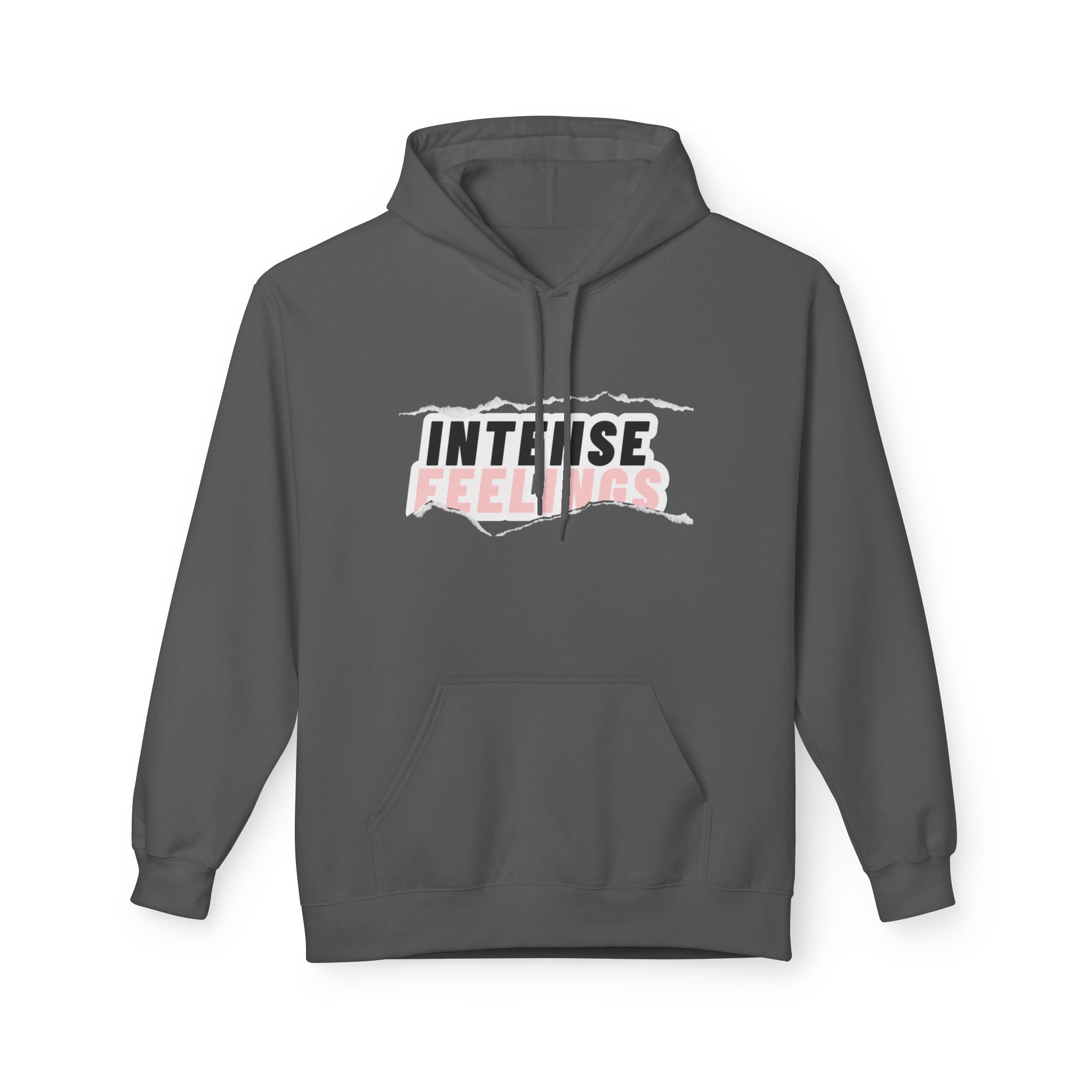Intense Feelings Unisex Midweight Hoodie - Rose Pink Print