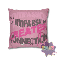 Compassion Faux Suede Square Pillowcase - MOODOVATION