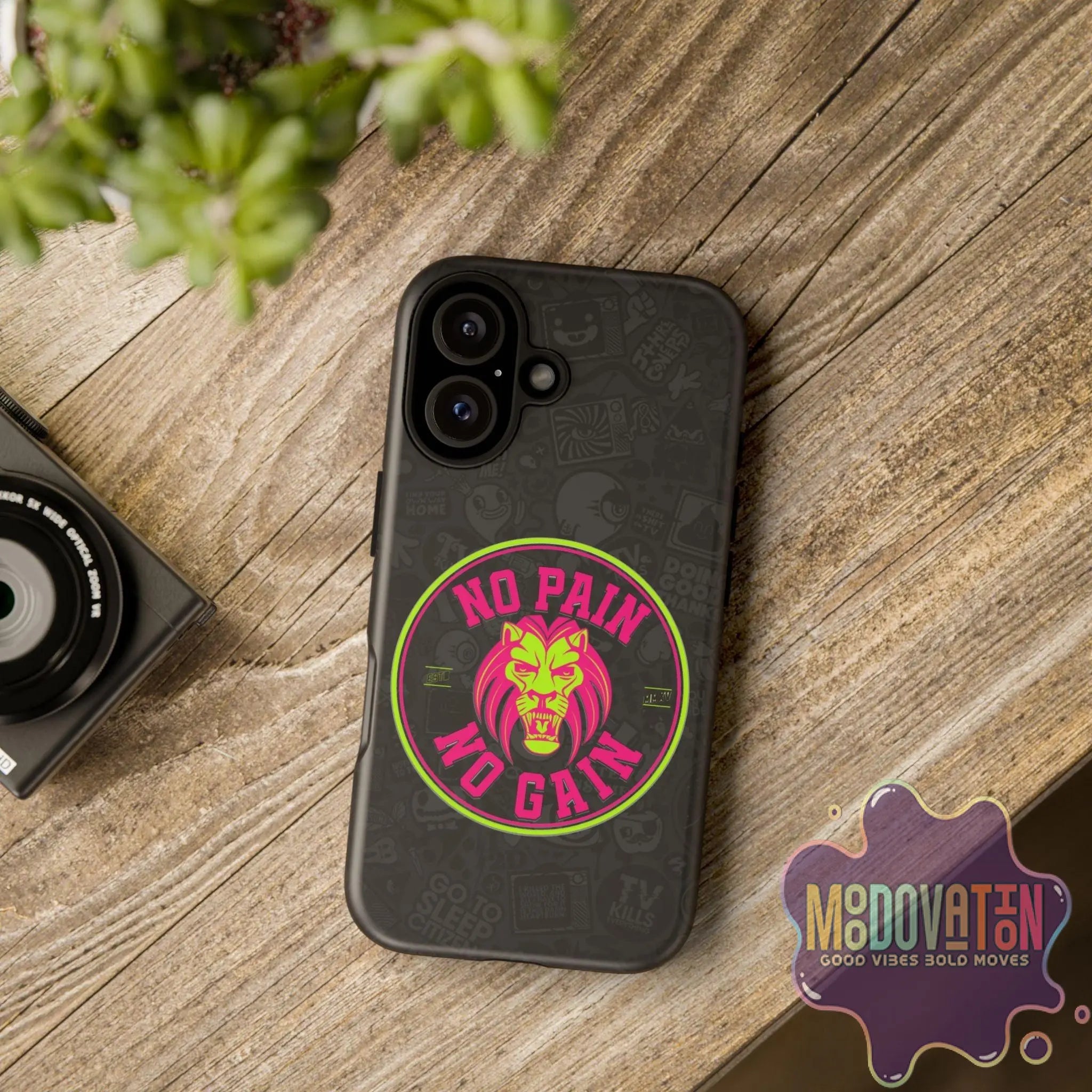 No Pain No Gain Phone Case - Black - MOODOVATION