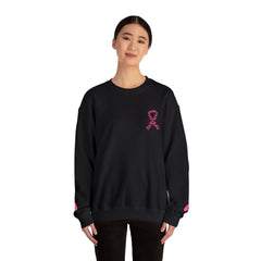 Courage, Strength & Faith – Breast Cancer Awareness Unisex Crewneck Sweatshirt