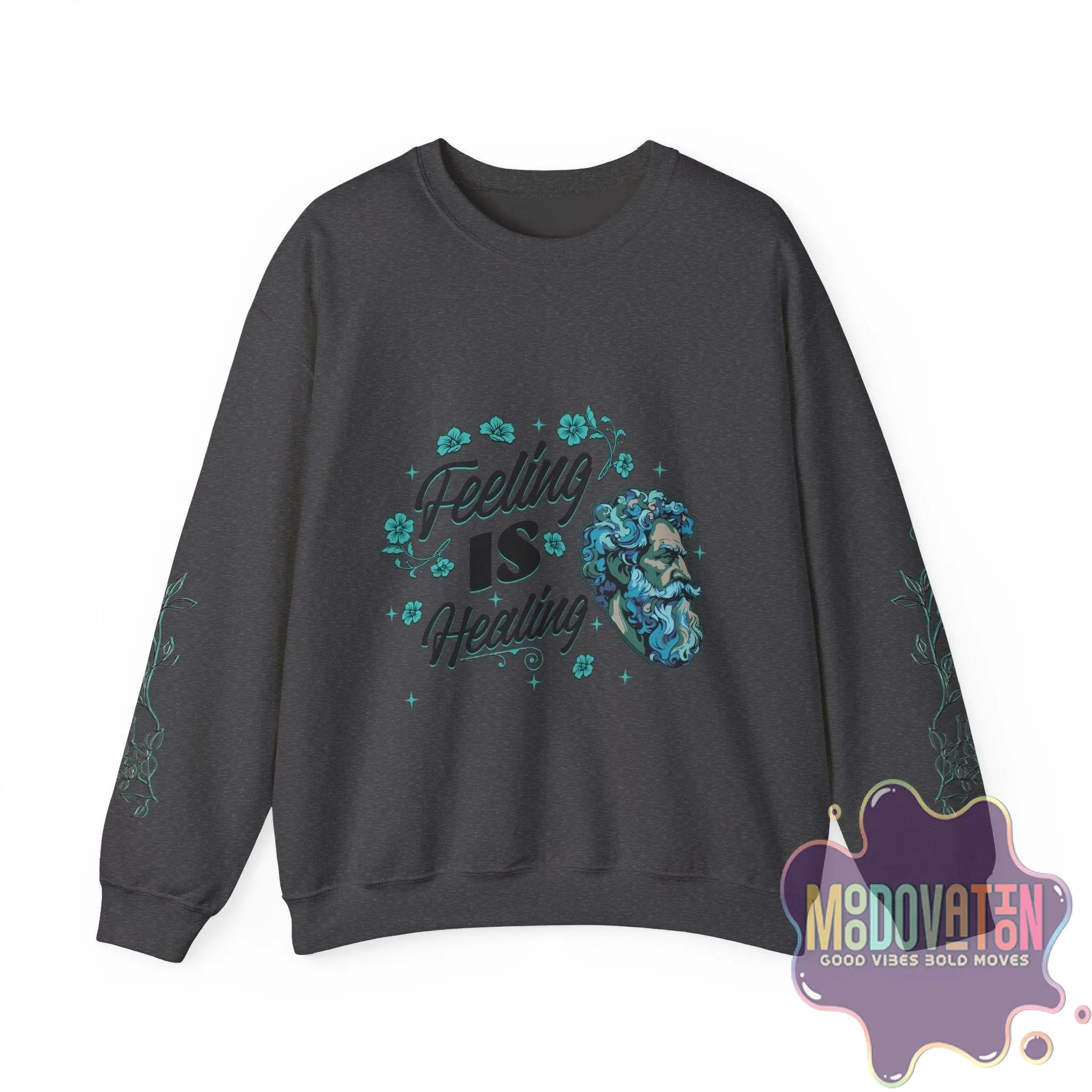 Feeling Is Healing Unisex Heavy Blend Crewneck Sweatshirt - MOODOVATION