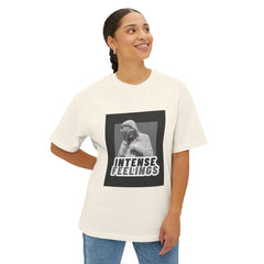 Intense Feelings – Grey Print Unisex Oversized Tee