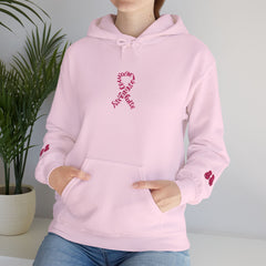 Pink Ribbon Awareness Hoodie, Unisex Sweatshirt for Fundraising, Breast Cancer Awareness Month, Inspirational Gift, Cozy Jumpsuit