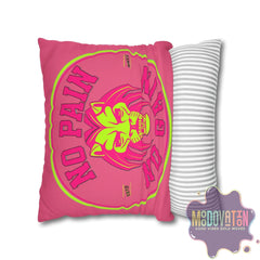No Pain No Gain Spun Polyester Square Pillowcase - Watermelon Pink - MOODOVATION