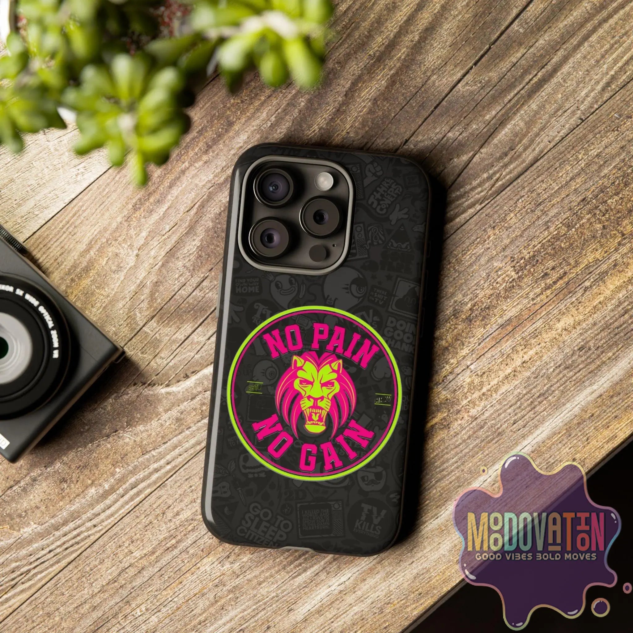 No Pain No Gain Phone Case - Black - MOODOVATION