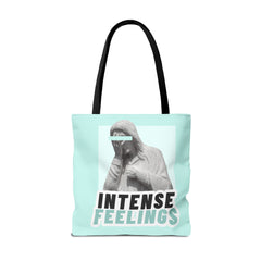 Intense Feelings Tote Bag - Cyan Print
