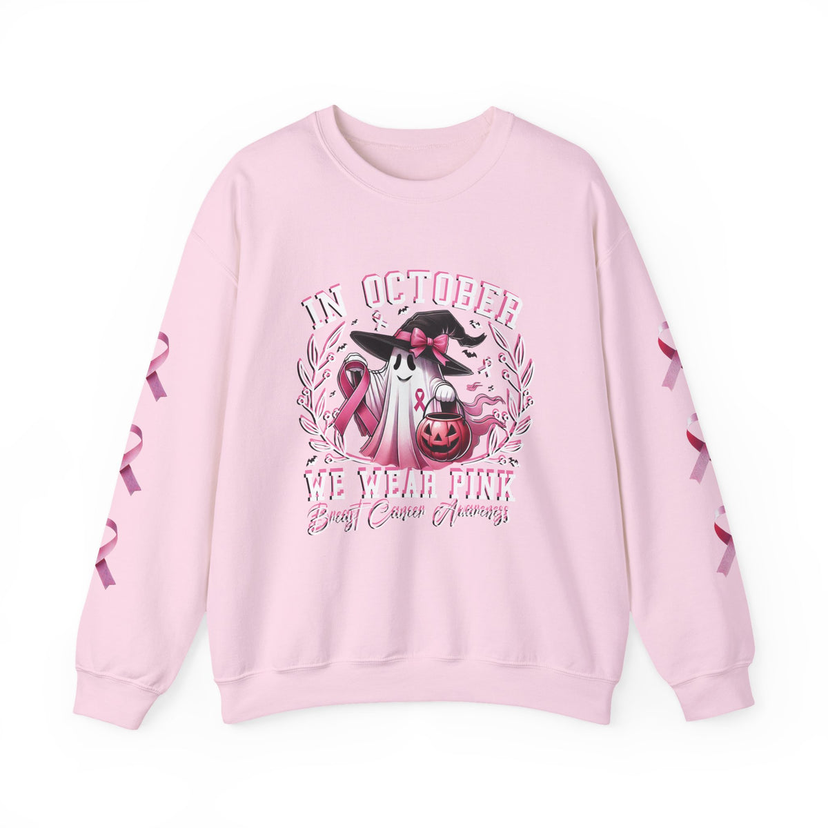 In October We Wear Pink – Breast Cancer Awareness Unisex Crewneck Sweatshirt