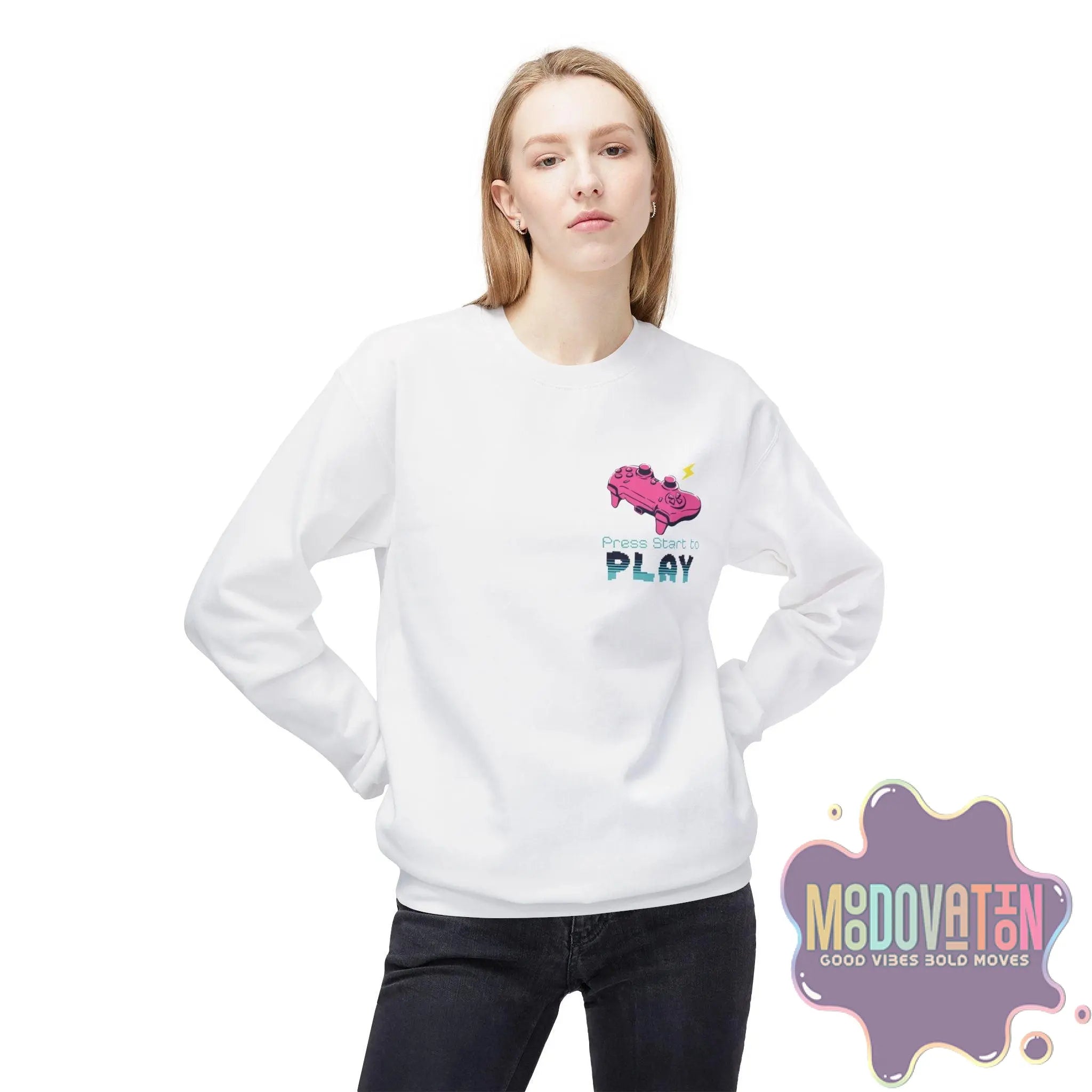 Game Over Unisex Midweight Crewneck Sweatshirt - MOODOVATION